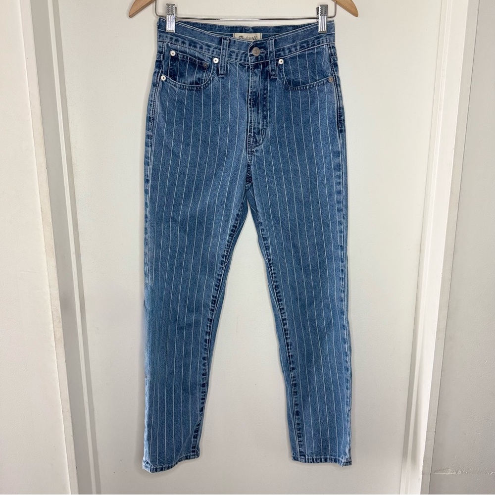 Madewell The Perfect Vintage Crop Jeans pinstripe Womens 24 U.S. 0 Normcore EUC
